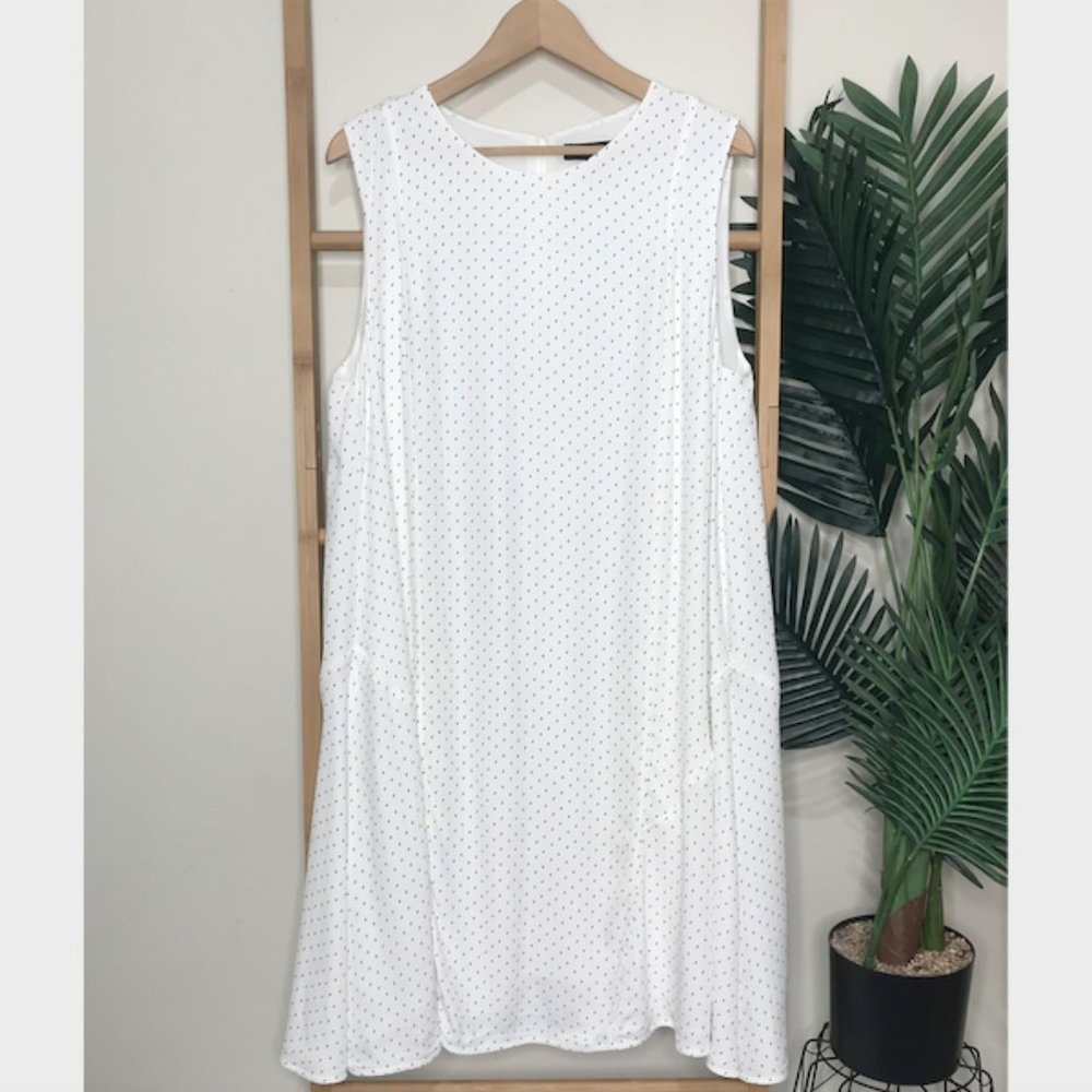 SOLD Country Road White Print Swing Dress 16 - Picture 2 of 14